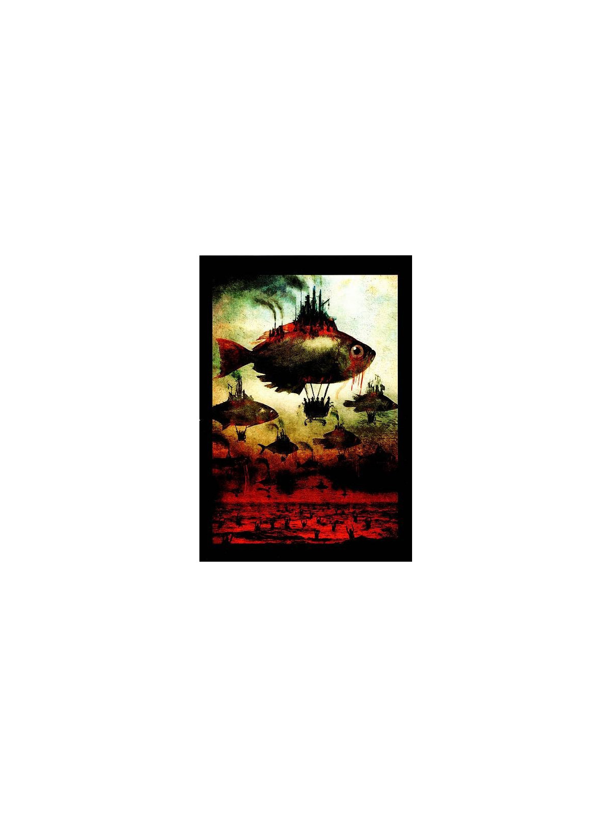 L'affiche A4 Poissons de l'artiste Okiko est disponible à Ciel rouge