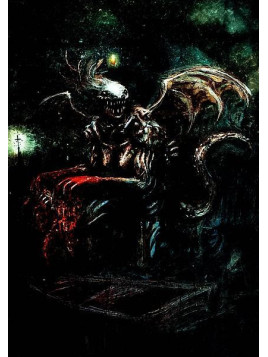 L'affiche A4 La nuit de la vouivre de l'artiste Okiko est disponible à Ciel rouge