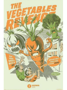 L'affiche The vegetables revenge du studio Illustrata est disponible à Ciel rouge