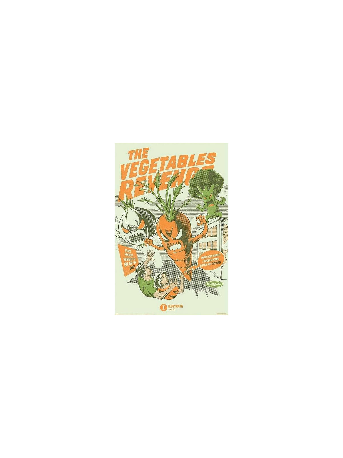 L'affiche The vegetables revenge du studio Illustrata est disponible à Ciel rouge