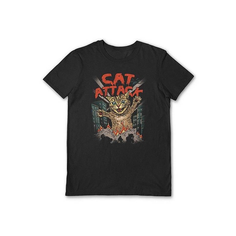 Le t-shirt Cat attack de Vincent Trinidad est disponible à Ciel rouge