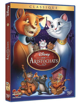 Le dessin animé Les aristochats du studio Disney est disponible en dvd à Ciel rouge Dijon