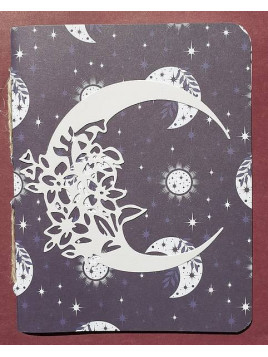 Petit carnet illustré fait main lune