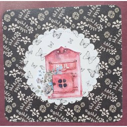 La carte faite main Mail et papillons est dipsonible à Ciel rouge