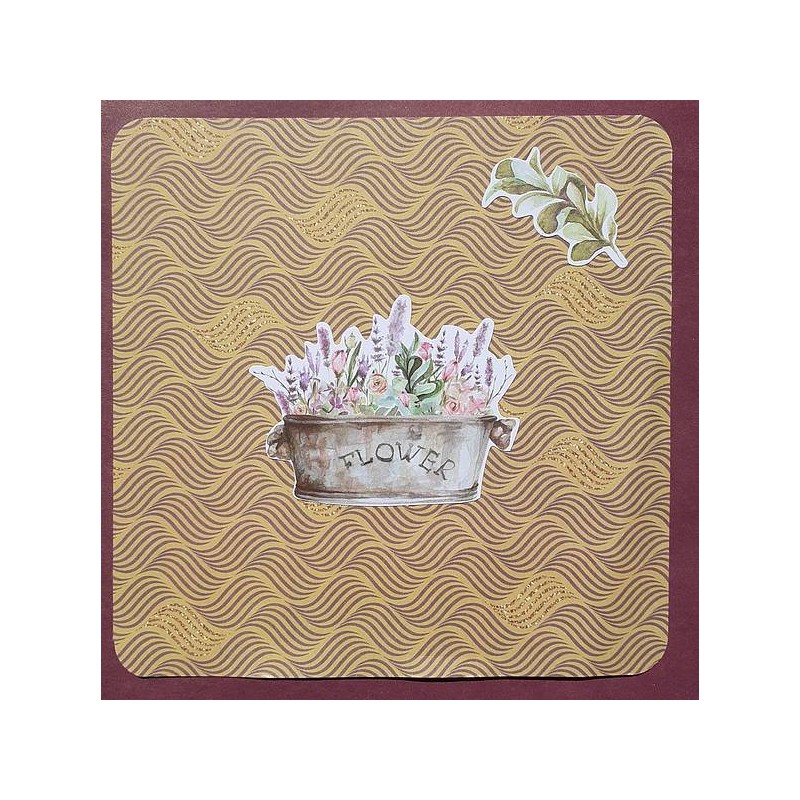 La carte faite main Flower est disponible à Ciel rouge