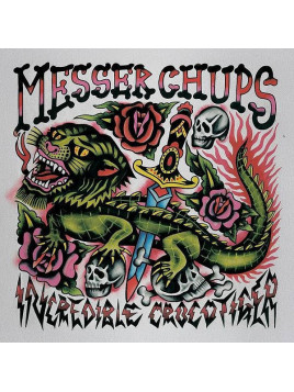 Messer chups disque The incredible crocotiger en stock en vinyle coloré à ciel rouge dijon