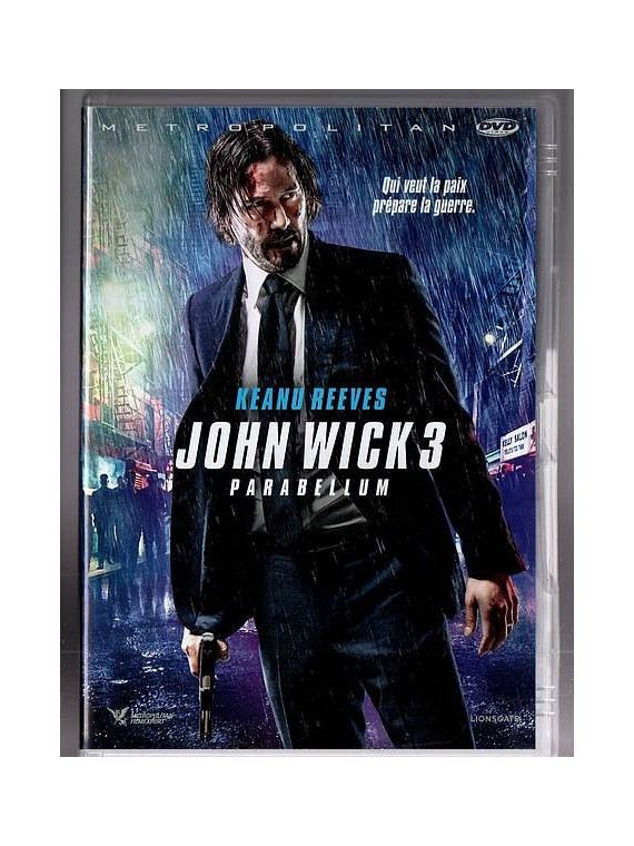 Chad Stahelski film John Wick 3 : parabellum en stock en dvd d'occasion à ciel rouge dijon