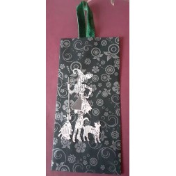 Le marque-page artisanal Halloween en papier noir et découpe sorcière est disponible à Ciel rouge Dijon