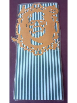 Le marque-page artisanal Halloween découpe créature Frankenstein sur fond rayé est disponible à Ciel rouge Dijon