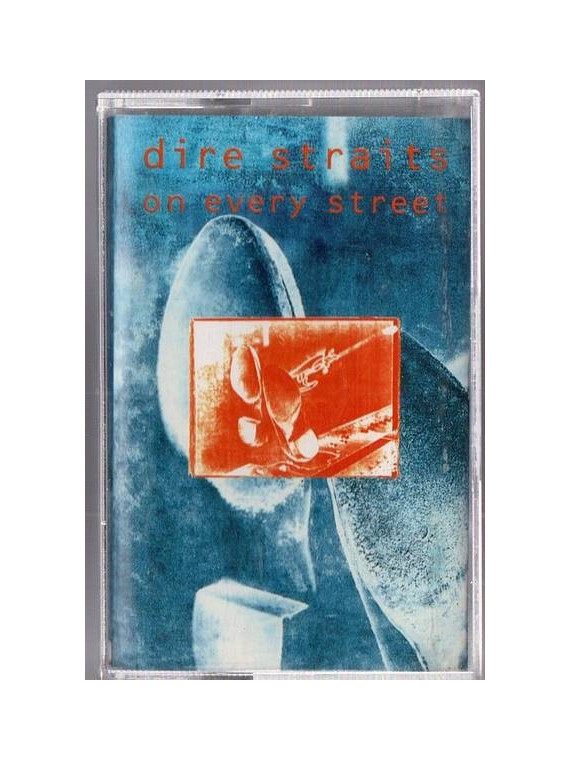 Dire straits disque On every street en stock en cassette à ciel rouge, disquaire à Dijon