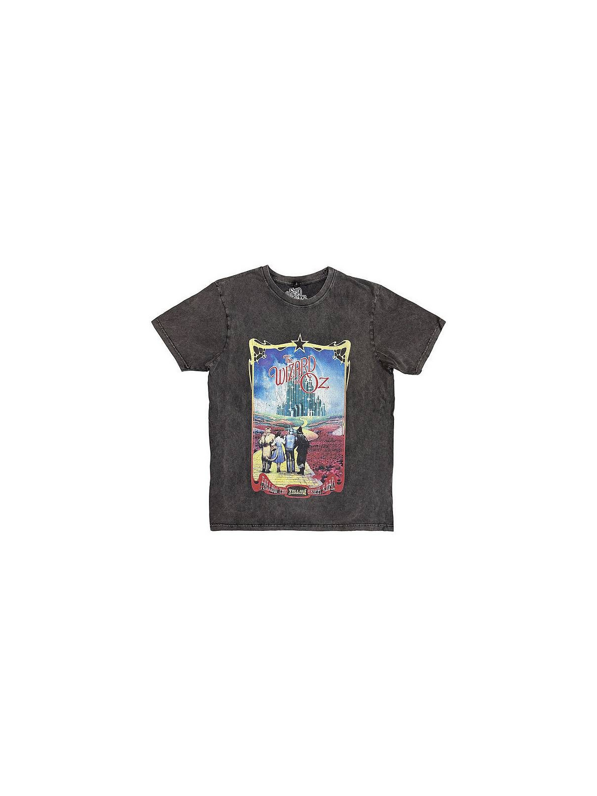 T-shirt The wizard of Oz : Stone wash yellow brick road en stock à ciel rouge, boutique à dijon
