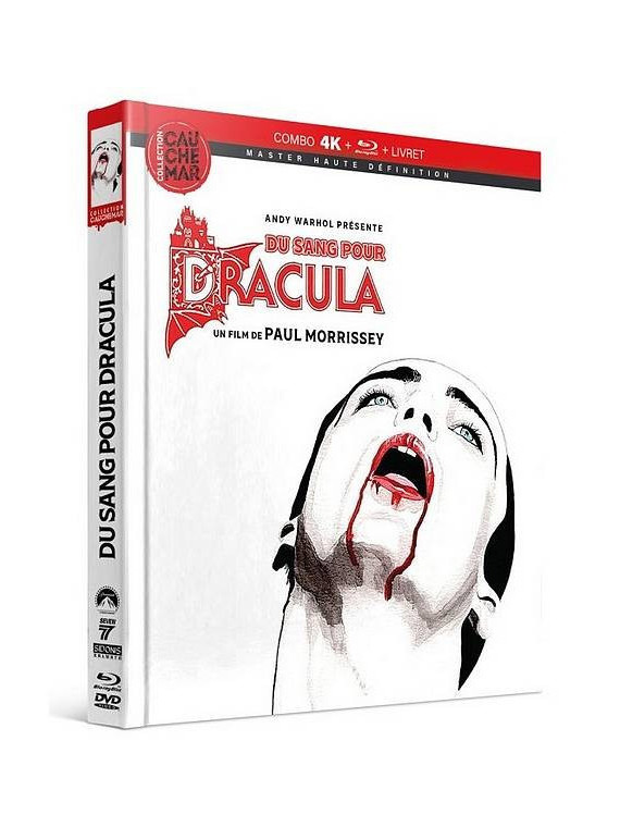4K ultra HD + Blu-ray + livre de Paul Morrissey : Du sang pour Dracula en stock à Ciel rouge, boutique à Dijon