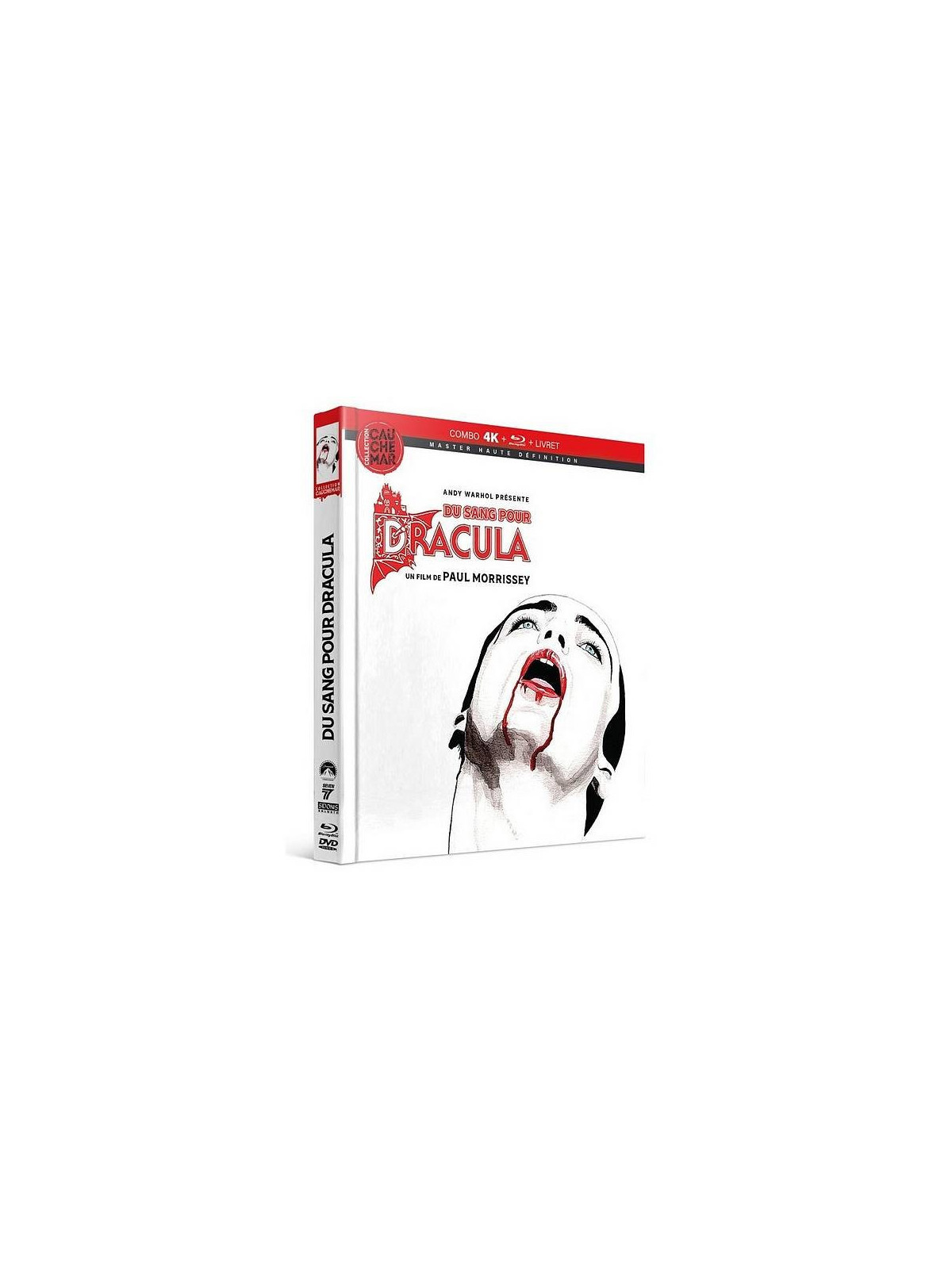 4K ultra HD + Blu-ray + livre de Paul Morrissey : Du sang pour Dracula en stock à Ciel rouge, boutique à Dijon