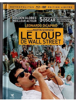 film de Martin Scorsese : Le loup de wall street en stock en blu-ray +dvd+cd+livre à ciel rouge, magasin à dijon.