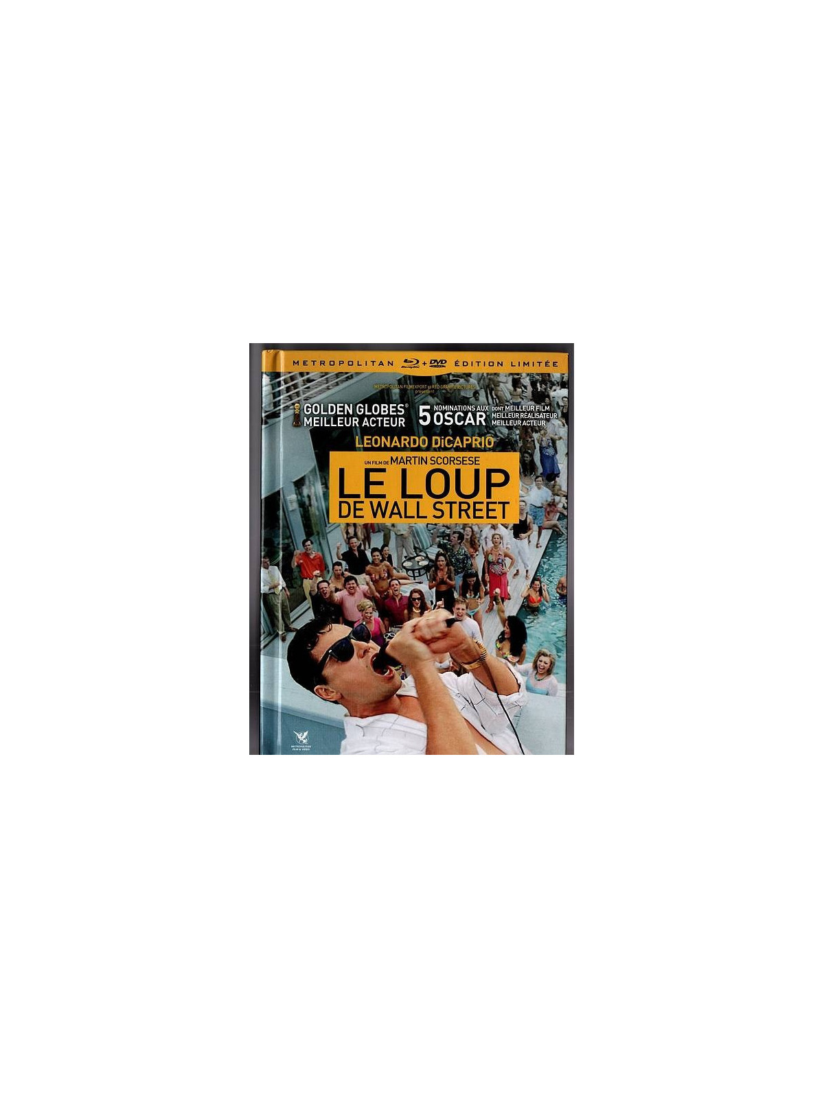 film de Martin Scorsese : Le loup de wall street en stock en blu-ray +dvd+cd+livre à ciel rouge, magasin à dijon.