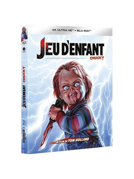 le film de Tom Holland : Jeu d’enfant – Chucky est en stock en 4k ultra hd et blu-ray à la boutique ciel rouge à Dijon