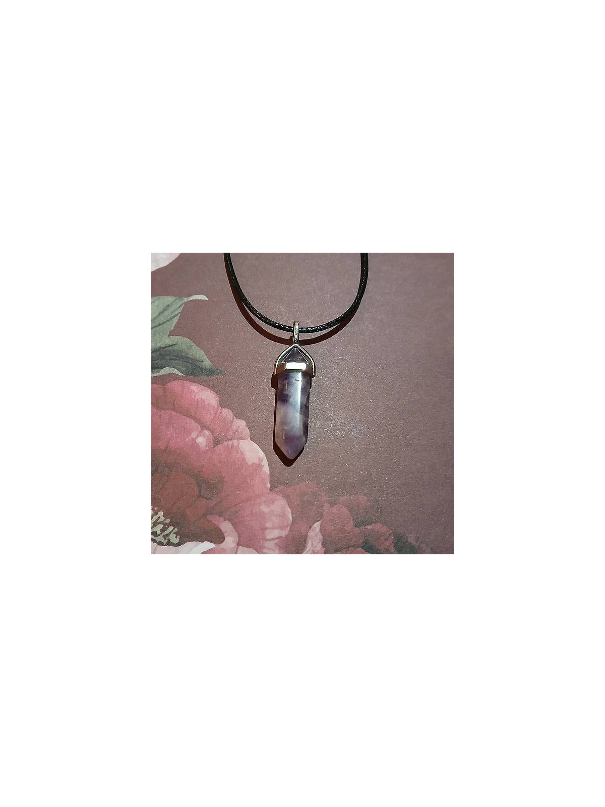 Collier pierre naturelle - améthyste