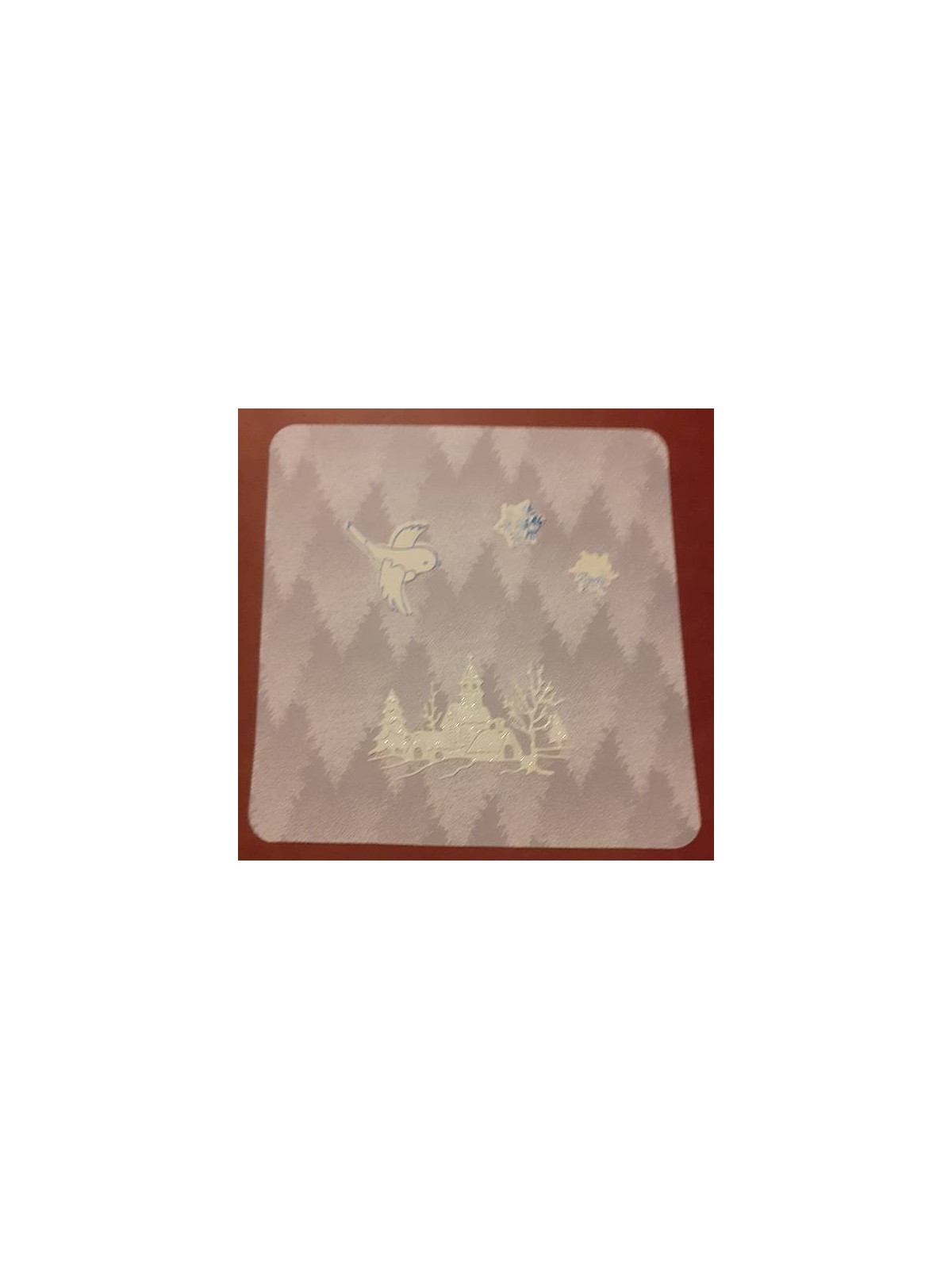 La carte artisanale de Noël village d'hiver est disponible à Ciel rouge Dijon