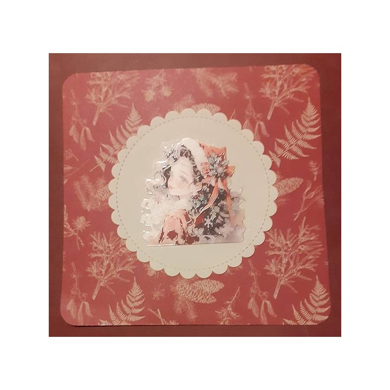 La carte artisanale jeune elfe de Noël est disponible à Ciel rouge Dijon