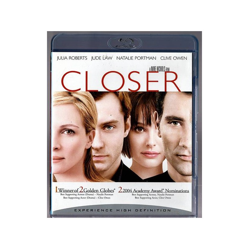Le film de Mike Nichols : Closer est en stock en blu-ray à ciel rouge, magasin à Dijon