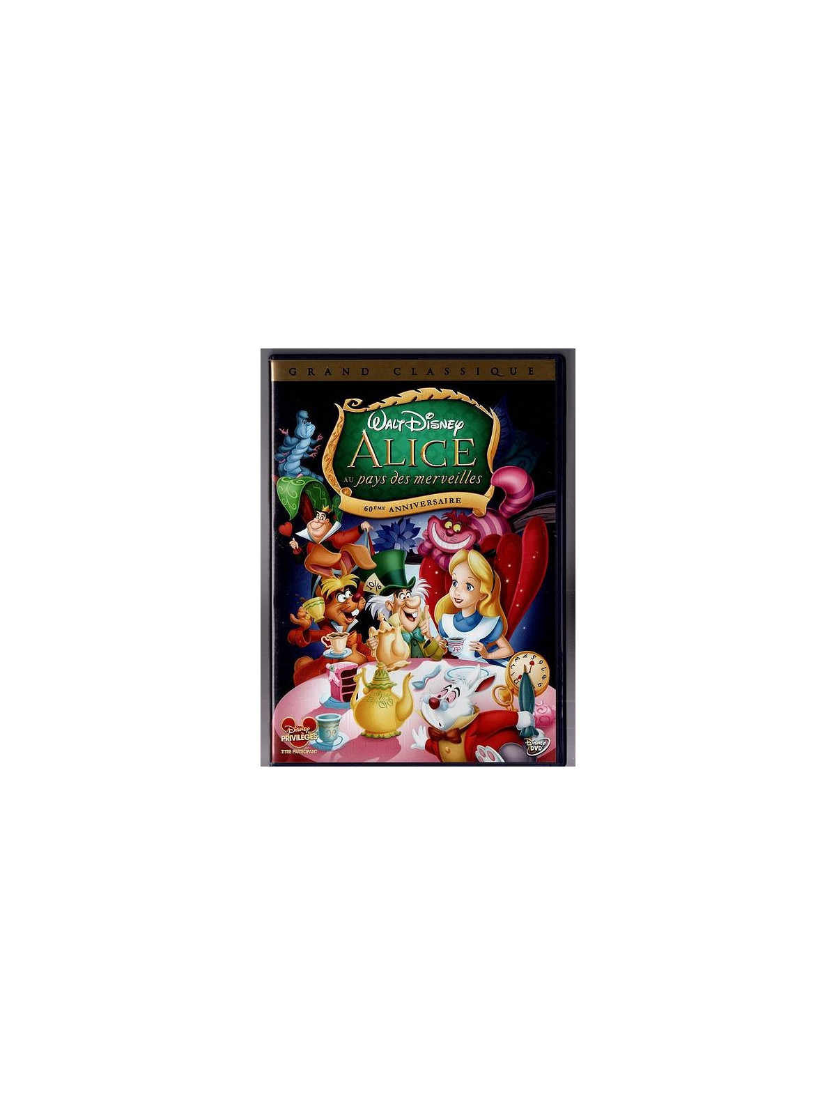 le dvd animé de Alice au pays des merveilles par Geronimi, Jackson et Luske de Disney est disponible à Ciel rouge Dijon