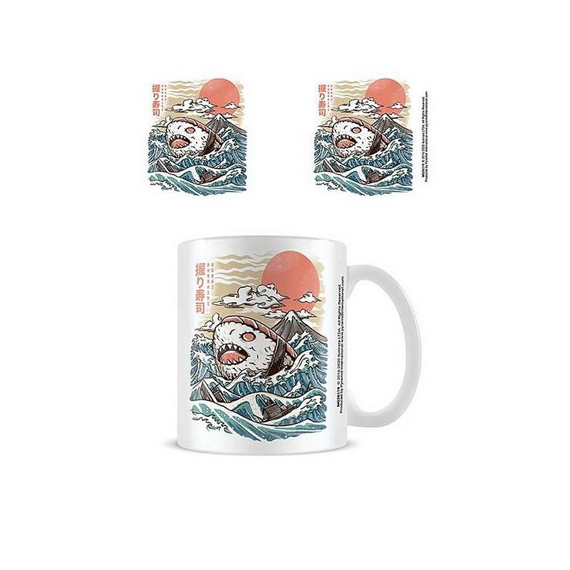 Le mug humour du studio illustrata Sharkiri sushi est disponible à Ciel rouge Dijon