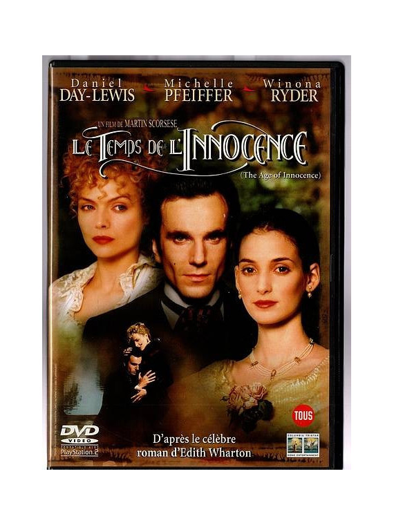 Le film de Martin Scorsese : Le temps de l’innocence est en stock en dvd au magasin ciel rouge à Dijon