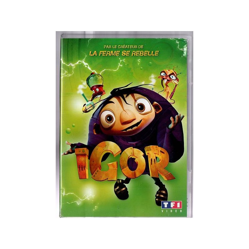Le film de Tony Leondis : Igor est en stock en dvd au magasin ciel rouge à Dijon