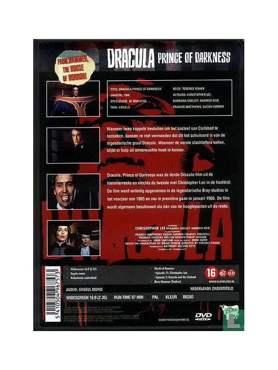 Terence Fisher : Dracula prince of darkness (DVD)