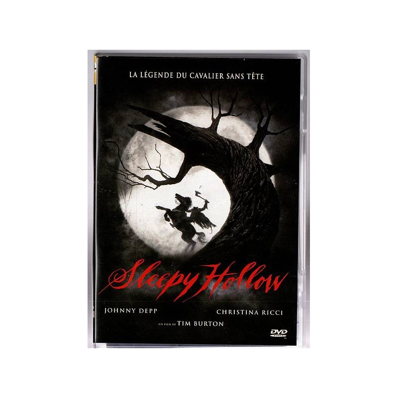 Le film de Tim Burton : Sleepy hollow est en stock en dvd à la boutique ciel rouge à Dijon