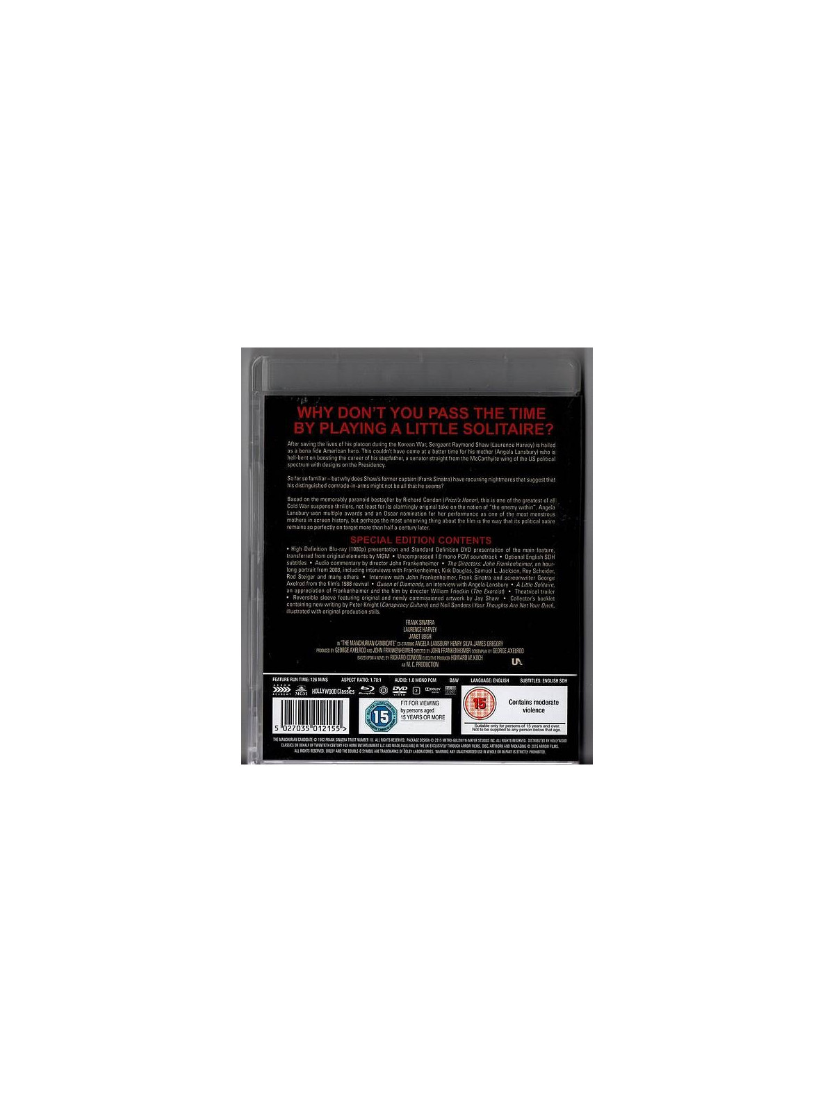 John Frankenheimer : The manchurian candidate (Blu-ray + DVD)