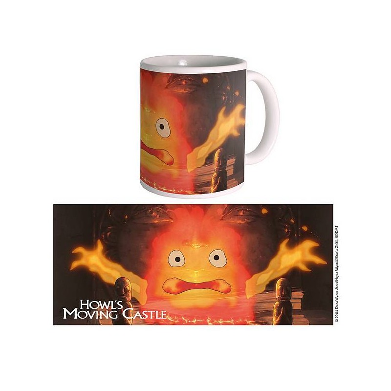 le Mug Ghibli : Le château ambulant - Calcifer est en stock au magasin ciel rouge à Dijon