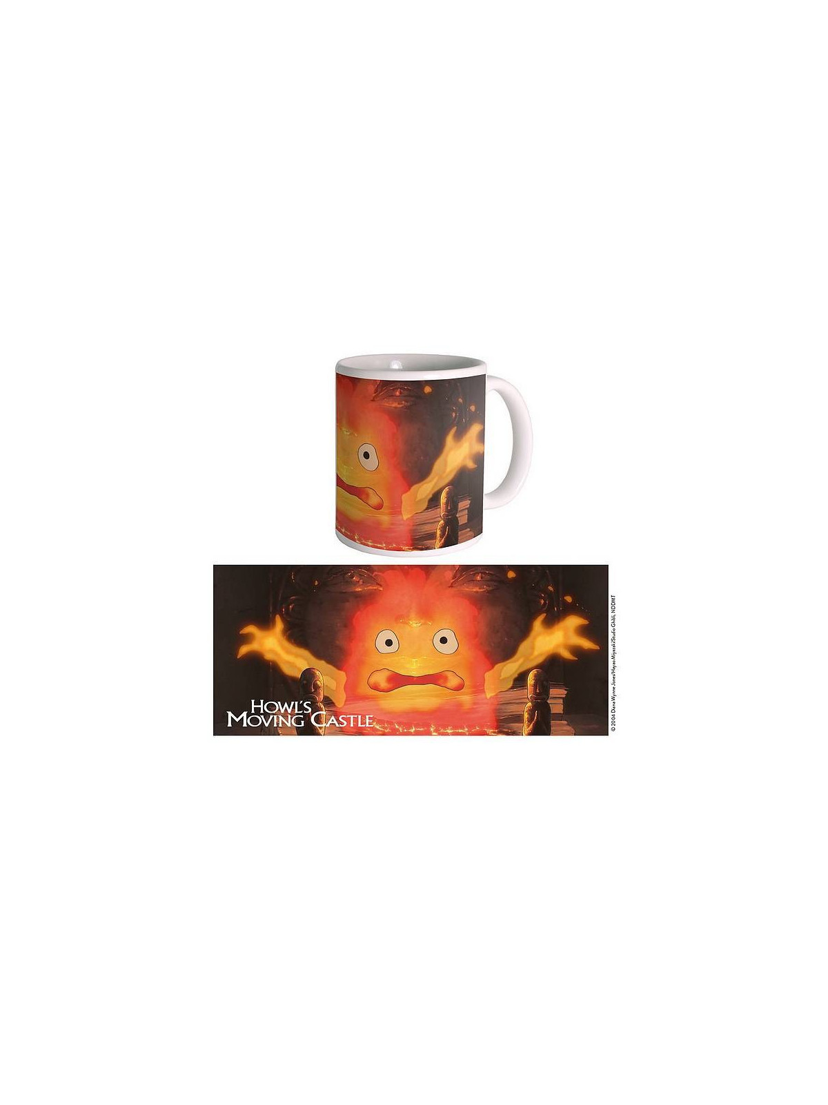 le Mug Ghibli : Le château ambulant - Calcifer est en stock au magasin ciel rouge à Dijon