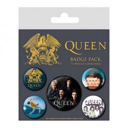 le Lot de 5 badges Queen : classic est en stock au magasin ciel rouge à Dijon
