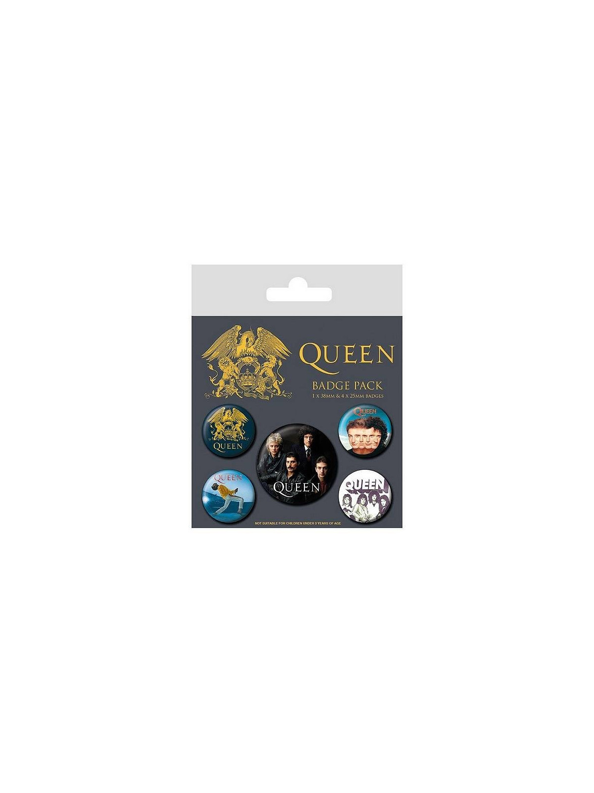 le Lot de 5 badges Queen : classic est en stock au magasin ciel rouge à Dijon