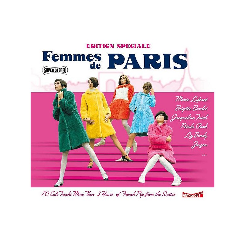 Le disque Femmes de Paris est en stock en 4 CD à ciel rouge, disquaire à Dijon