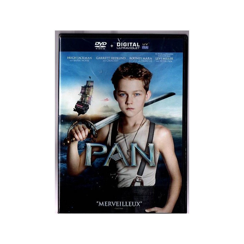 Le film de Joe Wright : Pan est en stock en dvd au magasin ciel rouge à Dijon