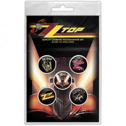 le Lot de 5 badges ZZ top : Eliminator est en stock au magasin Ciel rouge situé au centre-ville de Dijon