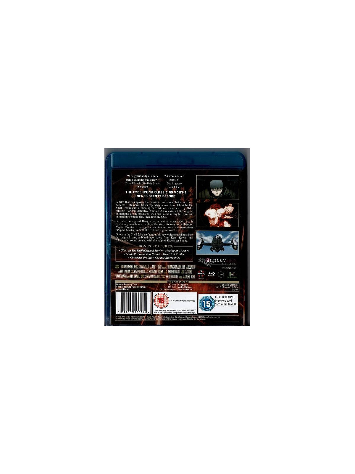 Mamoru Oshii : Ghost in the shell 2.0 / Ghost in the shell : innocence (2 Blu-ray)