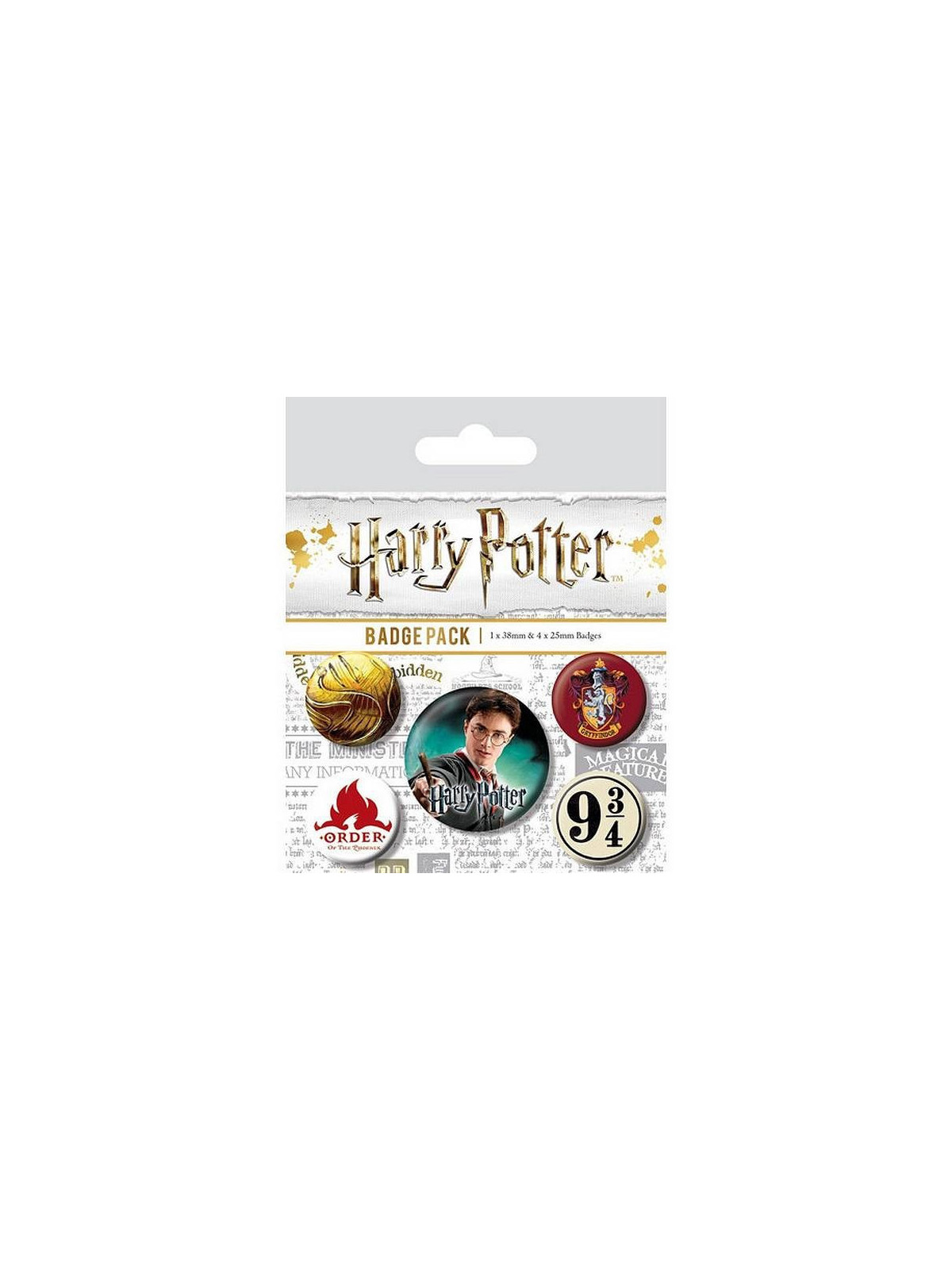le Lot de 5 badges Harry Potter : Gryffindor est en stock à la boutique Ciel rouge à Dijon