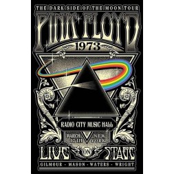 l'Affiche Pink Floyd : The dark side of the moon tour 73 est en stock au magasin Ciel rouge situé au centre-ville de Dijon