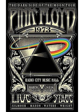 l'Affiche Pink Floyd : The dark side of the moon tour 73 est en stock au magasin Ciel rouge situé au centre-ville de Dijon