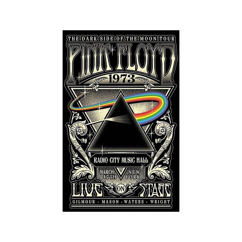 l'Affiche Pink Floyd : The dark side of the moon tour 73 est en stock au magasin Ciel rouge situé au centre-ville de Dijon