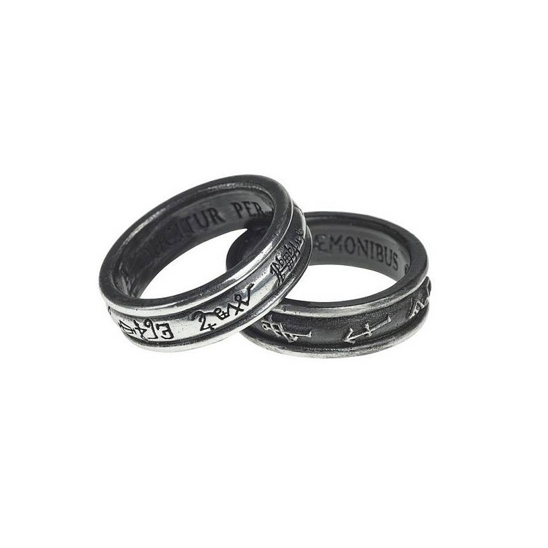 le Lot de 2 bagues Demon black & angel white est en stock au magasin ciel rouge à Dijon