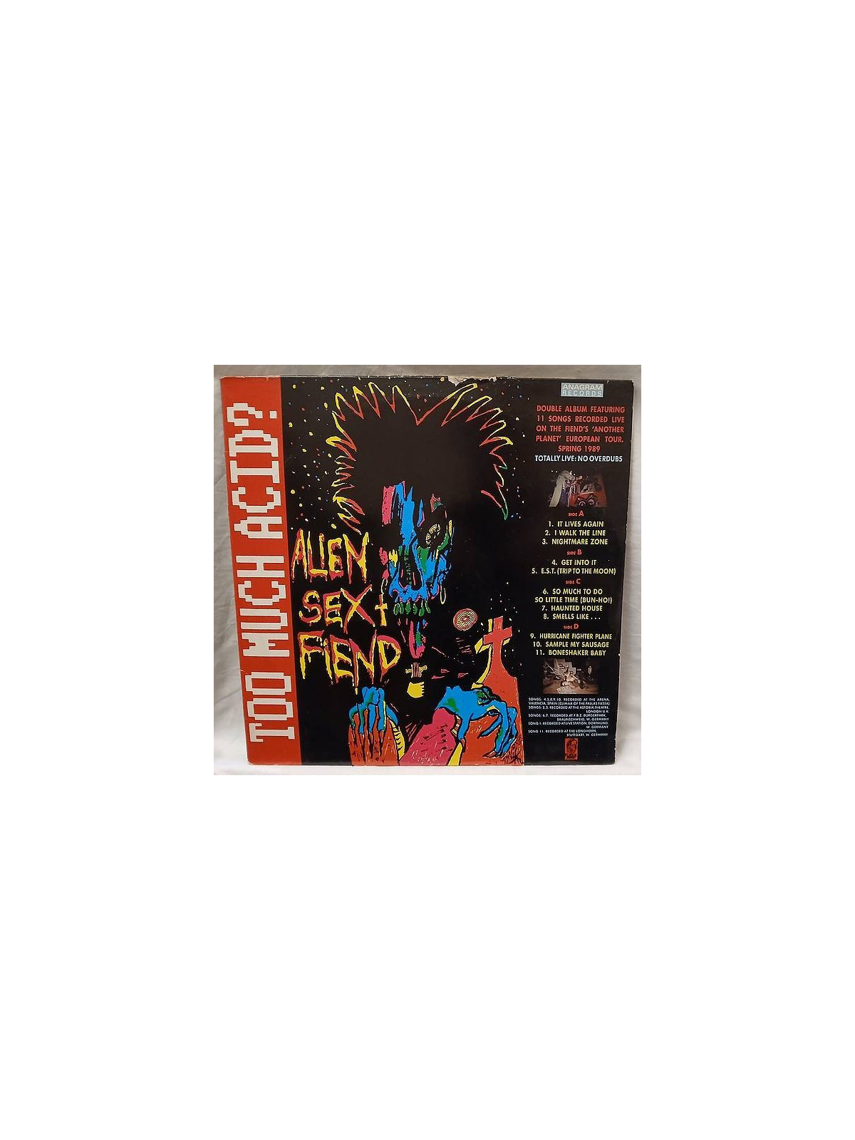 Le vinyle de Alien sex fiend : Too much acid est disponible à Ciel rouge, disquaire indépendant à Dijon