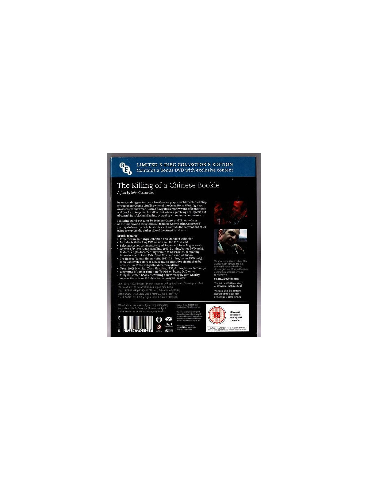 John Cassavetes : The killing of a chinese bookie (Blu-ray + 2 DVD)