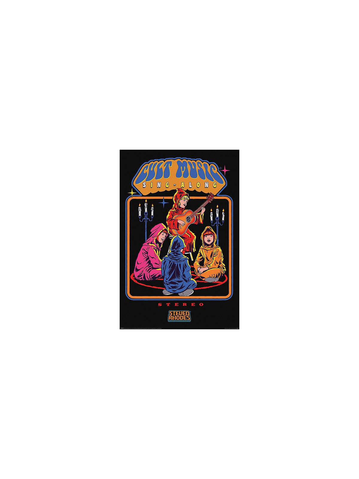 l'Affiche de Steven Rhodes : Cult music sing-along est en stock à la boutique ciel rouge au centre-ville de Dijon