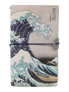 Le carnet représentant La grande vague de Kanagawa par Hokusai eest disponible à Ciel rouge Dijon