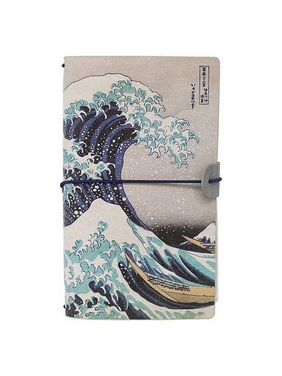 Le carnet représentant La grande vague de Kanagawa par Hokusai eest disponible à Ciel rouge Dijon