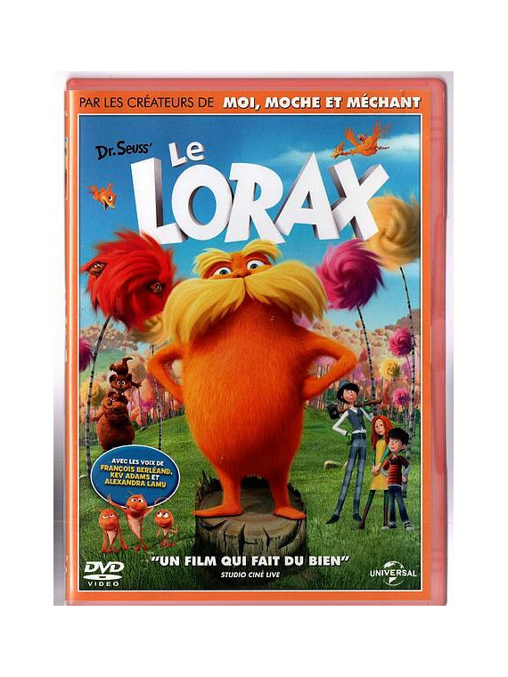 Le film d'animation Le lorax de Kyle Balda et Chris Renaud est disponible en dvd d'occasion à Ciel rouge Dijon